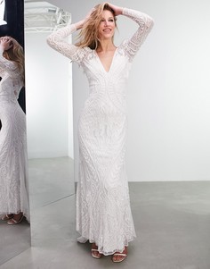 Свадебное платье с декоративной отделкой ASOS EDITION Selena-Белый
