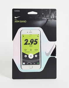 Розовый браслет на предплечье с чехлом для телефона с принтом Nike Running-Разноцветный