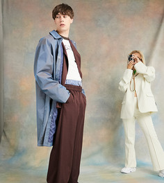 Коричневые брюки в стиле 90-х COLLUSION Unisex-Коричневый цвет