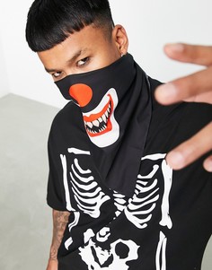 Черная бандана с дизайном в виде джокера ASOS DESIGN Halloween-Черный цвет