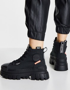 Массивные парусиновые ботинки черного цвета с высоким верхом Palladium Revolt Hi-Черный цвет