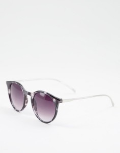 Женские круглые солнцезащитные очки в черной оправе Jeepers Peepers-Черный цвет