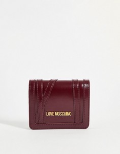 Темно-красный складной кошелек Love Moschino