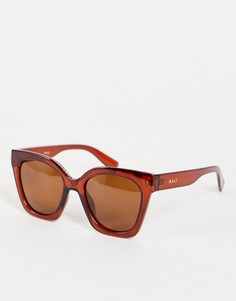 Коричневые солнцезащитные очки в форме крыльев бабочки Nali-Коричневый цвет