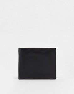 Черный кожаный классический бумажник с отделением для монет Valentino Bags Adrian-Черный цвет