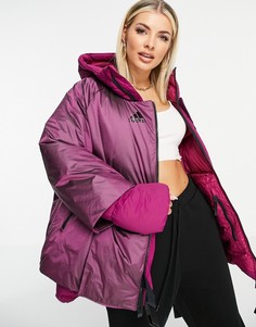 Бордовый пуховик adidas COLD.RDY-Красный