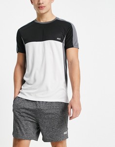 Спортивная футболка с контрастными вставками ASOS 4505-Черный цвет