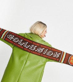 Коричневый футбольный шарф COLLUSION Unisex-Коричневый цвет