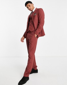 Однотонные приталенные брюки Harry Brown-Коричневый цвет