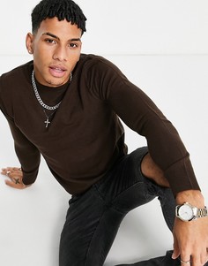 Облегающий джемпер с круглым вырезом Rudie-Коричневый цвет