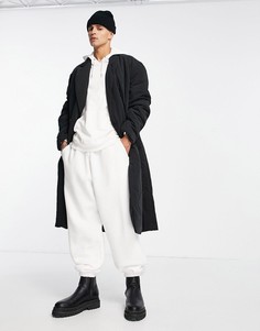 Черный стеганый oversized-тренч ASOS DESIGN-Черный цвет