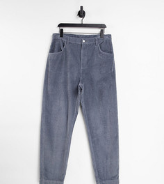 Серые вельветовые свободные джинсы в стиле унисекс Reclaimed Vintage Inspired The 83-Серый