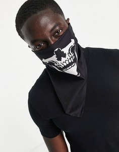 Черная бандана с черепами ASOS DESIGN Halloween-Черный цвет