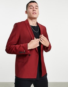 Рыжевато-коричневый двубортный пиджак Twisted Tailor-Коричневый цвет