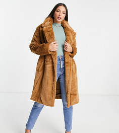 Светло-коричневое пальто из искусственного меха Vero Moda Tall-Светло-бежевый цвет