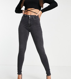 Черные выбеленные джинсы из переработанного хлопка Topshop Tall Jamie-Черный цвет