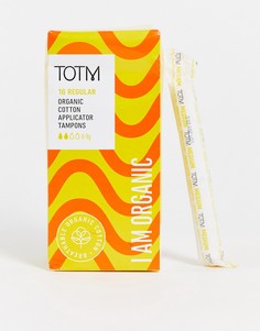 Тампоны из органического хлопка с аппликатором TOTM Regular, 16 шт.-Бесцветный