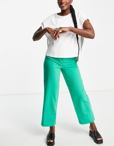 Ярко-зеленые классические брюки в винтажном стиле от комплекта Vero Moda-Зеленый цвет