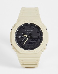 Бежевые часы в стиле унисекс с силиконовым ремешком Casio G Shock-Светло-бежевый цвет