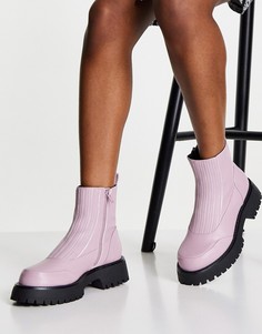 Сиреневые ботинки челси с эластичной вставкой ASOS DESIGN Atom-Фиолетовый цвет