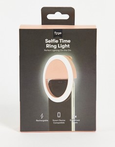 Световое селфи-кольцо для телефона персикового цвета TYPO-Розовый цвет