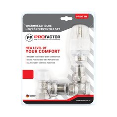 Комплект для радиатора ProFactor PF RVT 388 угловой, 3/4"