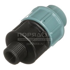 ПНД муфта STR с наружной резьбой 1/2", 20 мм СТР