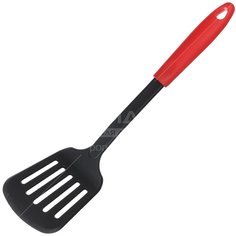Лопатка кулинарная нейлон, с прорезями, красная, Daniks, Эконом, YW-KT050R-1/H1022-01R