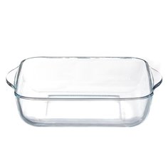 Форма для выпечки стекло, 22х22 см, 1.95 л, прямоугольная, Borcam, 59034