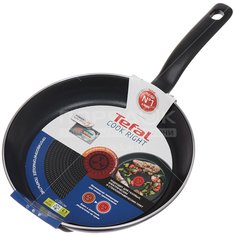 Сковорода алюминий, 26 см, антипригарное покрытие, Tefal, Cook Right, 4166126