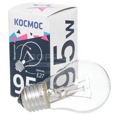 Лампа накаливания E27, 95 Вт, груша, прозрачная, Космос, LKsmSt55CL95E27v2