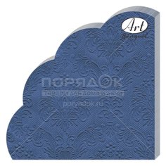 Салфетки бумажные Art Bouquet Rondo Барокко 12 шт, 33х33, темно-синий