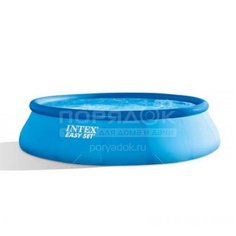 Бассейн надувной Intex, 457х107 см, Easy Set, 26166GN, фильтр-насос, лестница, подстилка, 12430 л