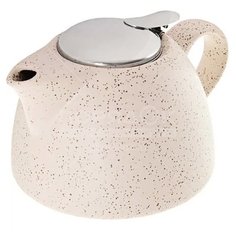 Чайник заварочный керамика, 0.7 л, с ситечком, Loraine, Бежевый, 29362