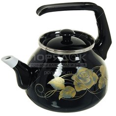 Чайник эмалированный Interos Черное золото 3040А, 3 л