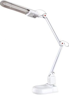 Светильник настольный Camelion KD-017A, в к-те база+струбцина, 230V 11W 3277 (белый)