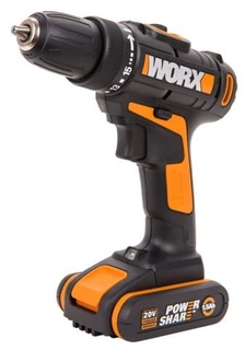Аккумуляторная дрель-шуруповерт WORX 30Нм 20В без АКБ и ЗУ
