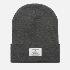 Шапка Alpha Industries Essential Beanie, цвет серый