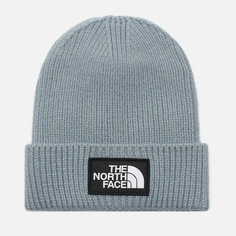 Шапка The North Face Logo Box Cuffed, цвет голубой