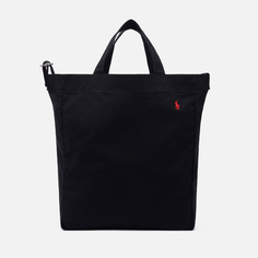 Сумка Polo Ralph Lauren Canvas Large Shopper Tote, цвет чёрный