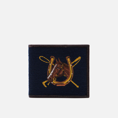 Кошелек Polo Ralph Lauren Equestrian Needlepoint Billfold, цвет синий