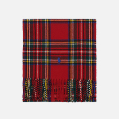 Шарф Polo Ralph Lauren Recycled Wool Tartan Oblong, цвет красный