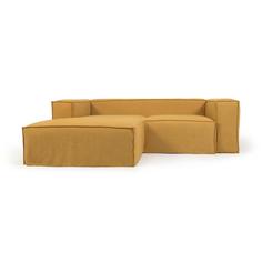 Угловой диван blok с левым шезлонгом (la forma) желтый 240x69x174 см.