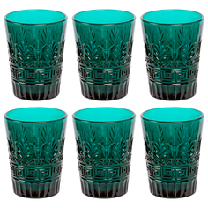 Комплект стаканов «хлоя» (6 штук, бирюза) (object desire) бирюзовый 8x10x8 см.