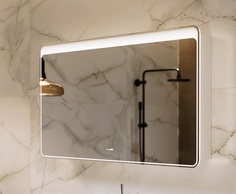 Зеркальный шкаф laurel (alavann) белый 100x60x15 см.