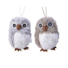 Подвеска декор Kaemingk сова 9х10х6 см в ассортименте