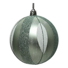 Игрушка елочная Kaemingk 27045 шар 8 см шалфей пластик