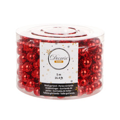 Гирлянда из бусинок Kaemingk красная