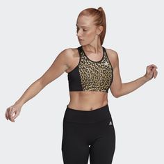 Спортивный бра AEROREADY Designed 2 Move Leopard adidas Performance