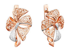 Золотые серьги PLATINA Jewelry
